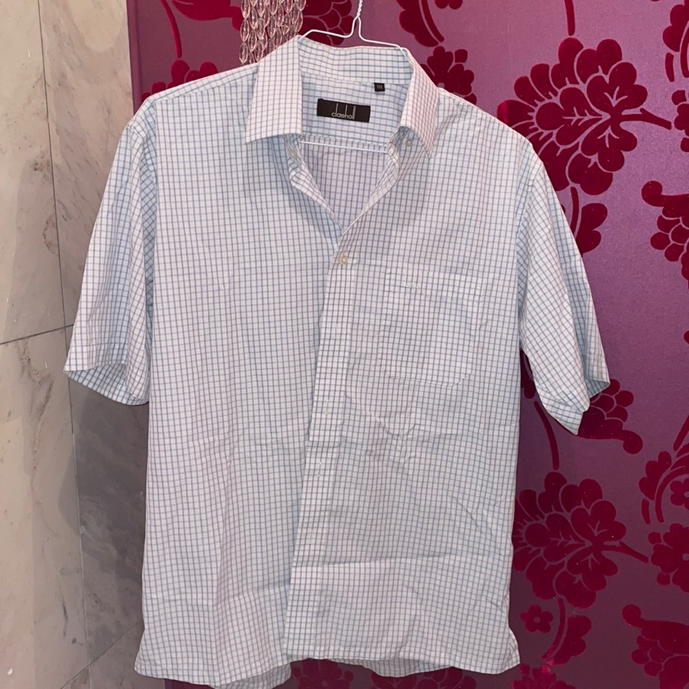 claeholi Men’s Short Sleeve Button Down Shirt